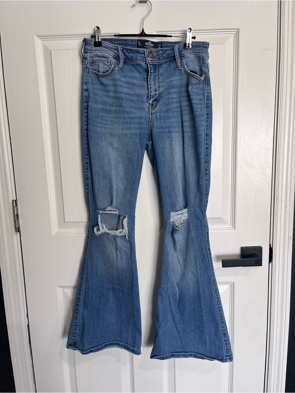 Hollister High-Rise Vintage Flare Jeans W29 L30 Distressed Blue Denim